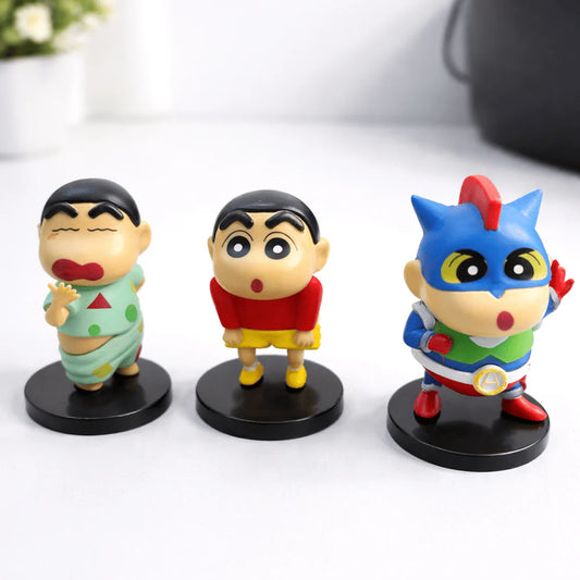 Shinchan Collectible Figurines Set – Cute Anime Desk Décor & Gift 🎁